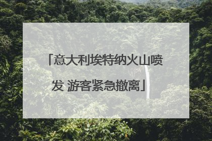 意大利埃特纳火山喷发 游客紧急撤离