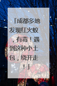 成都多地发现红火蚁，有毒！遇到这种小土包，绕开走！
