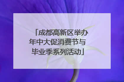 成都高新区举办年中大促消费节与毕业季系列活动