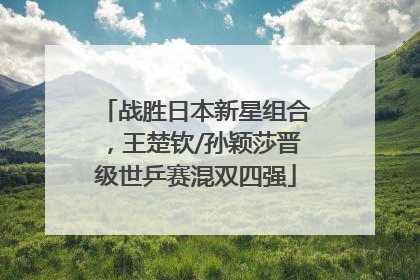 战胜日本新星组合，王楚钦/孙颖莎晋级世乒赛混双四强