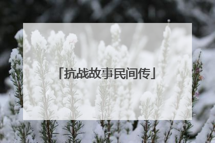 抗战故事民间传