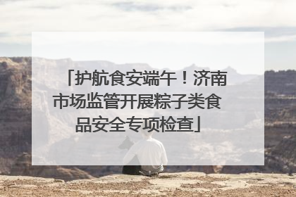 护航食安端午！济南市场监管开展粽子类食品安全专项检查