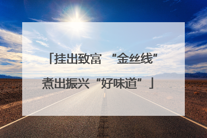 挂出致富 “金丝线” 煮出振兴“好味道”