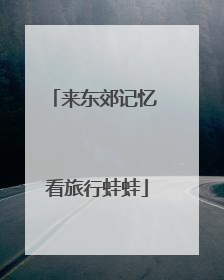 来东郊记忆 看旅行蛙蛙
