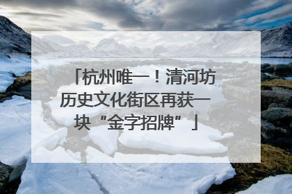 杭州唯一！清河坊历史文化街区再获一块“金字招牌”