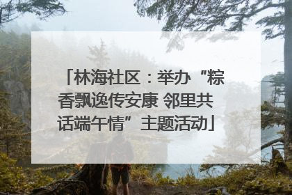 林海社区：举办“粽香飘逸传安康 邻里共话端午情”主题活动