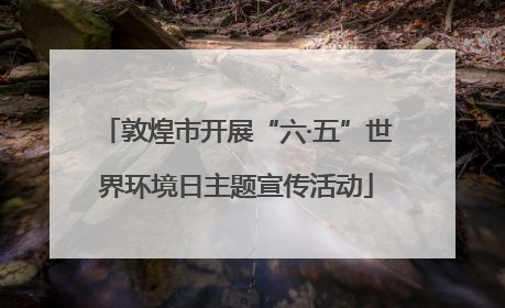 敦煌市开展“六·五”世界环境日主题宣传活动