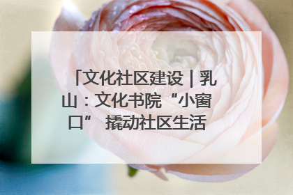文化社区建设｜乳山：文化书院“小窗口” 撬动社区生活“大幸福”