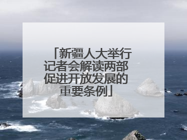 新疆人大举行记者会解读两部促进开放发展的重要条例