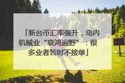 新台币汇率强升，岛内机械业“哀鸿遍野”：很多业者暂时不接单
