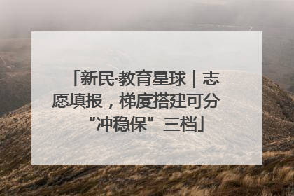 新民·教育星球｜志愿填报，梯度搭建可分“冲稳保”三档