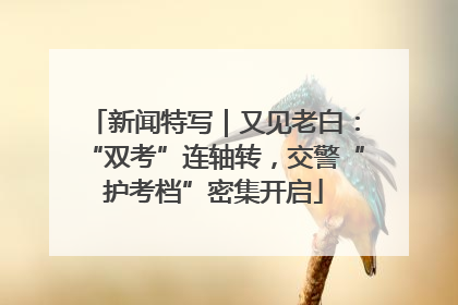 新闻特写｜又见老白：“双考”连轴转，交警“护考档”密集开启