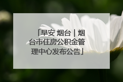 早安 烟台｜烟台市住房公积金管理中心发布公告