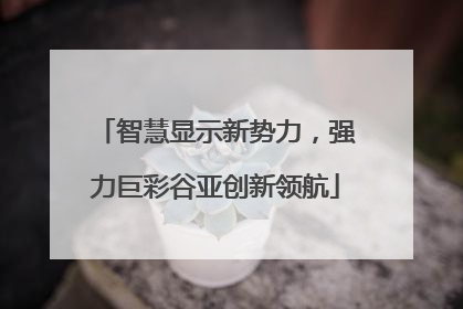 智慧显示新势力，强力巨彩谷亚创新领航