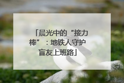 晨光中的“接力棒”：地铁人守护盲友上班路