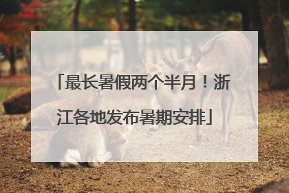 最长暑假两个半月！浙江各地发布暑期安排