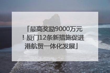 最高奖励9000万元！厦门12条新措施促进港航贸一体化发展