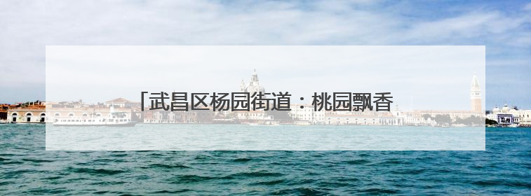 武昌区杨园街道：桃园飘香采摘忙 消费扶贫促振兴