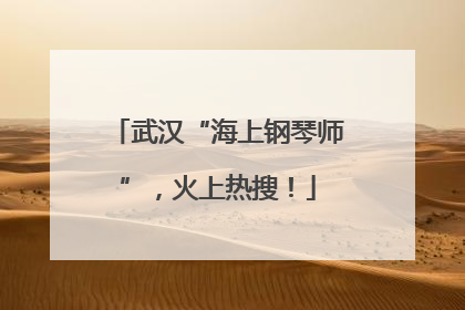 武汉“海上钢琴师”，火上热搜！