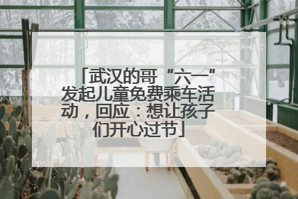 武汉的哥“六一”发起儿童免费乘车活动，回应：想让孩子们开心过节