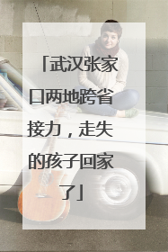 武汉张家口两地跨省接力，走失的孩子回家了