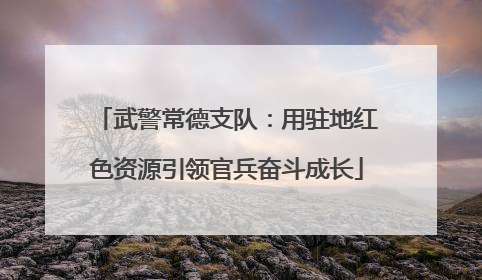 武警常德支队：用驻地红色资源引领官兵奋斗成长