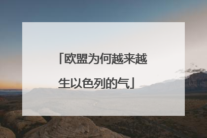 欧盟为何越来越生以色列的气