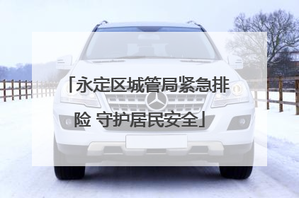 永定区城管局紧急排险 守护居民安全