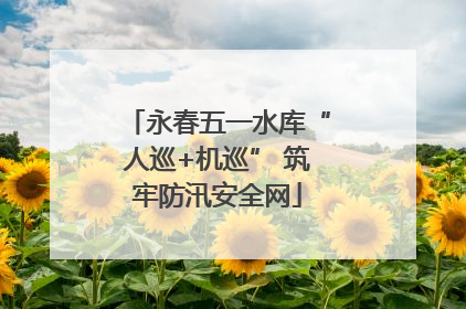 永春五一水库“人巡+机巡” 筑牢防汛安全网