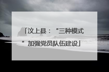 汶上县：“三种模式”加强党员队伍建设