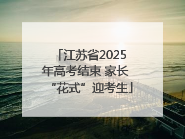 江苏省2025年高考结束 家长“花式”迎考生