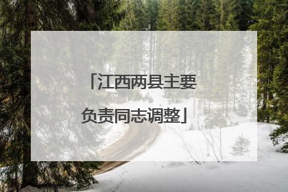 江西两县主要负责同志调整