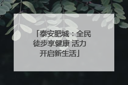 泰安肥城：全民徒步享健康 活力开启新生活
