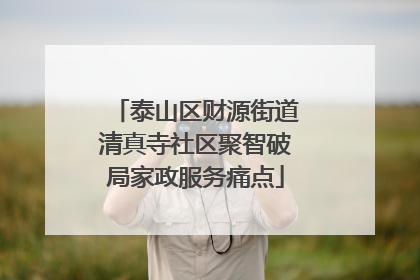 泰山区财源街道清真寺社区聚智破局家政服务痛点
