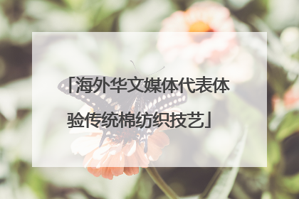 海外华文媒体代表体验传统棉纺织技艺