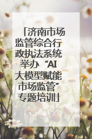 济南市场监管综合行政执法系统举办“AI大模型赋能市场监管”专题培训