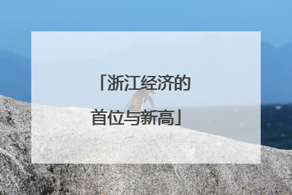 浙江经济的首位与新高