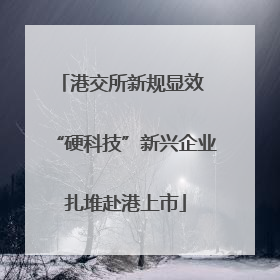 港交所新规显效 “硬科技”新兴企业扎堆赴港上市