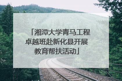 湘潭大学青马工程卓越班赴新化县开展教育帮扶活动