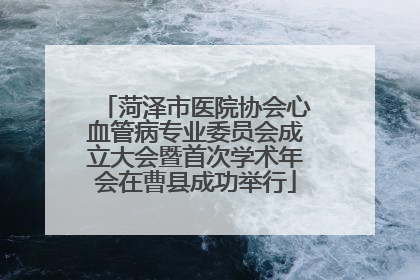 菏泽市医院协会心血管病专业委员会成立大会暨首次学术年会在曹县成功举行