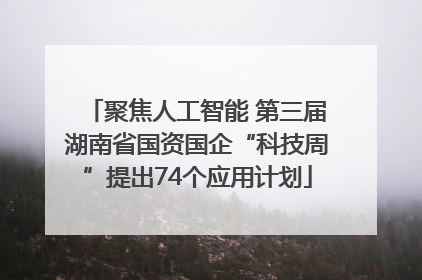 聚焦人工智能 第三届湖南省国资国企“科技周”提出74个应用计划