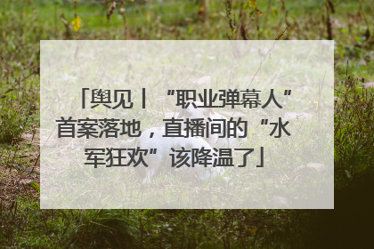 舆见丨“职业弹幕人”首案落地，直播间的“水军狂欢”该降温了