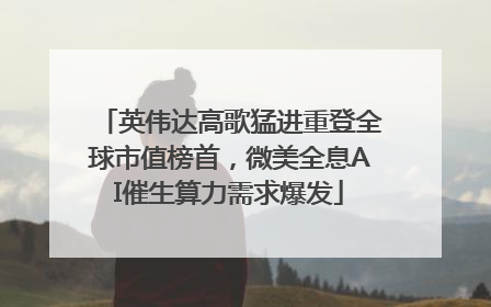 英伟达高歌猛进重登全球市值榜首，微美全息AI催生算力需求爆发
