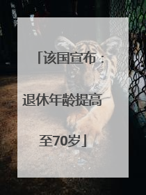该国宣布：退休年龄提高至70岁