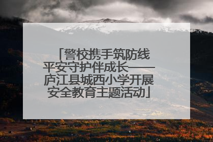 警校携手筑防线 平安守护伴成长——庐江县城西小学开展安全教育主题活动
