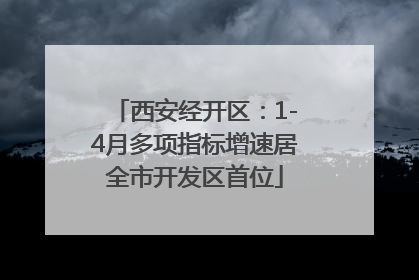 西安经开区：1-4月多项指标增速居全市开发区首位
