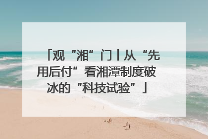观“湘”门丨从“先用后付”看湘潭制度破冰的“科技试验”