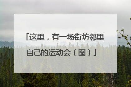 这里，有一场街坊邻里自己的运动会（图）