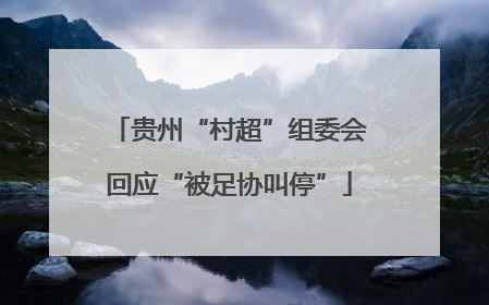 贵州“村超”组委会回应“被足协叫停”