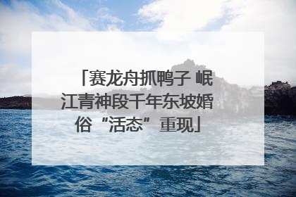 赛龙舟抓鸭子 岷江青神段千年东坡婚俗“活态”重现